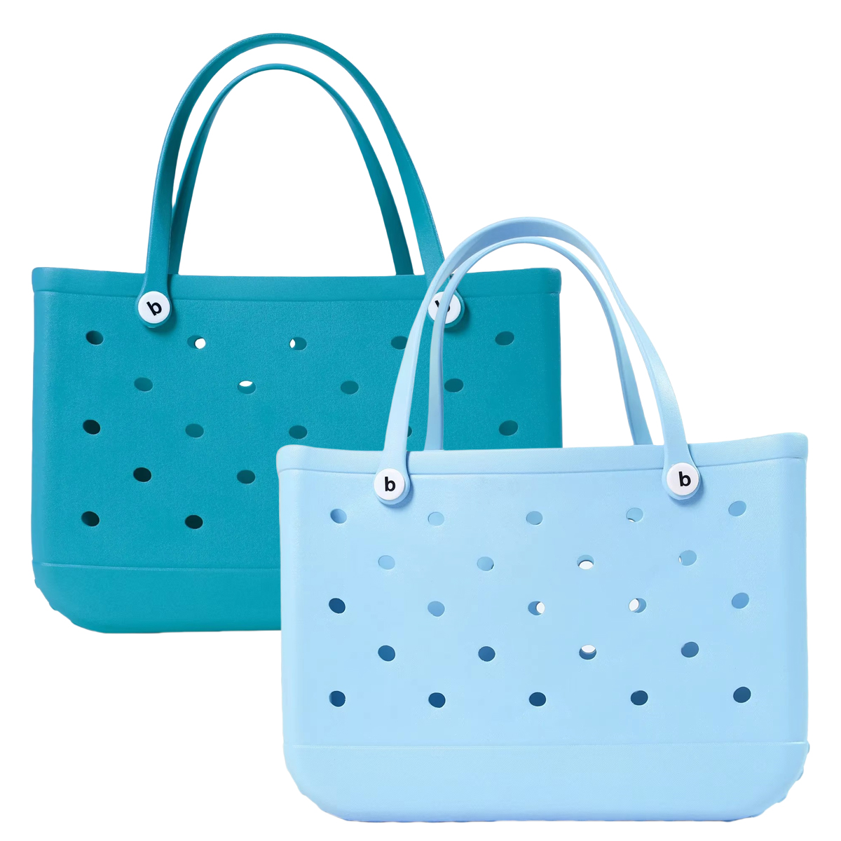 XL extra große Strandtasche aus EVA-Gummi, wasserdicht, für Strand, Reisen, Picknick, Aufbewahrungskorb, Damen-Einkaufshandtasche, Sack Gelee-Einkaufstasche: L / dunkel khaki