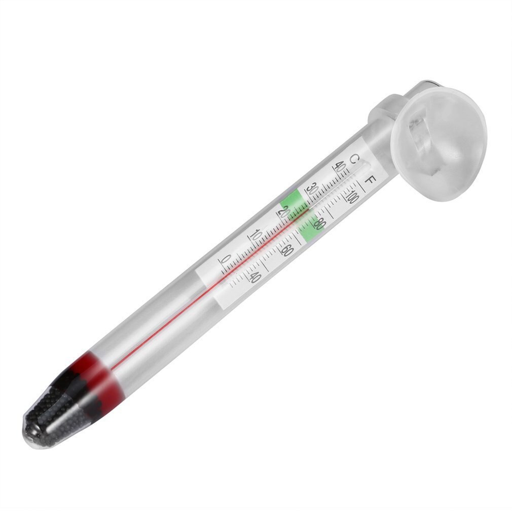 Glas Meter Aquarium Fish Tank Water Thermometer Met Zuignap Digitale Huishouden 0-44 Graden Ce