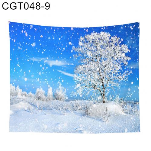 Kerst wandtapijt kerstboom print wandtapijt tapijt tafelkleed slaapkamerdecoratie achtergronddoek tapisserie: 9