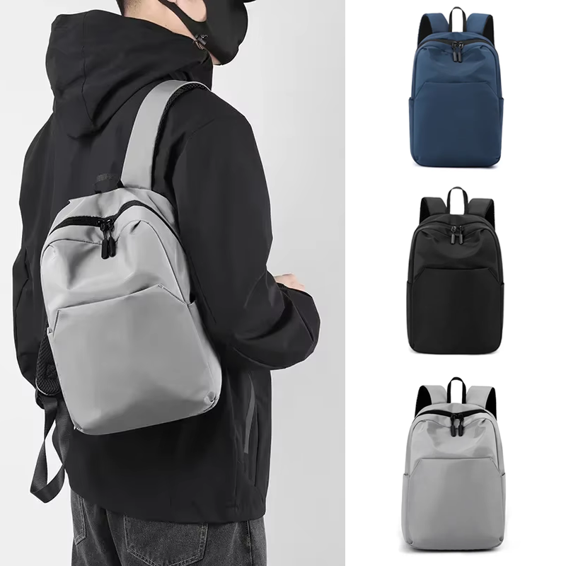 Nylon Trekking Bag Breathable School Backpack Waterproof Wear-resistant Layered Storage Lightweight for Outdoor Activities