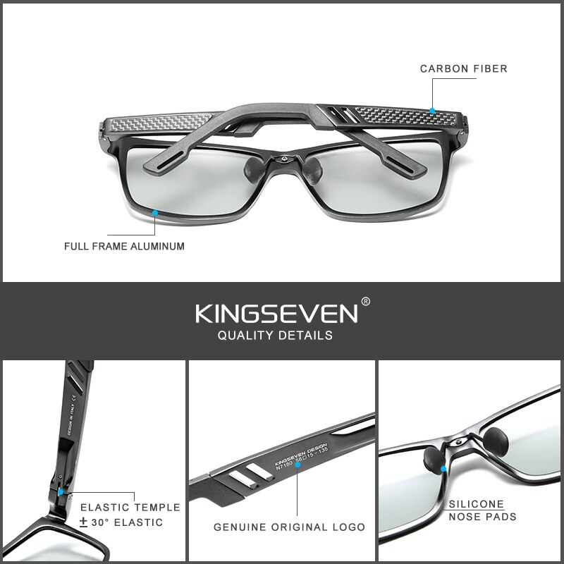 Kingseven Meekleurende Zonnebril Mannen Vrouwen Gepolariseerde Chameleon Rijden Bril Anti-Glare Zonnebril Zonnebril Heren