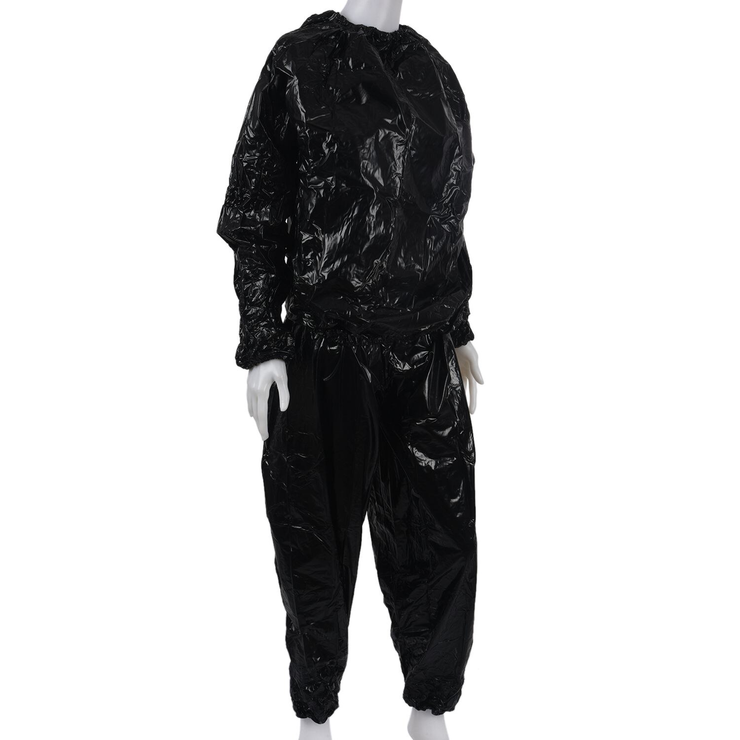 Heavy duty fitness gewichtsverlies zweet sauna pak fitness sportschool anti-scheur zwart xxl