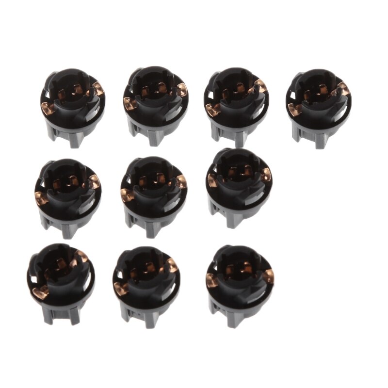 10 stks Mini Auto Lampvoet Auto Lamp Automotive Gloeilamp DC 12 v 1.2 w T5 Halogeenlampen T5 sockets