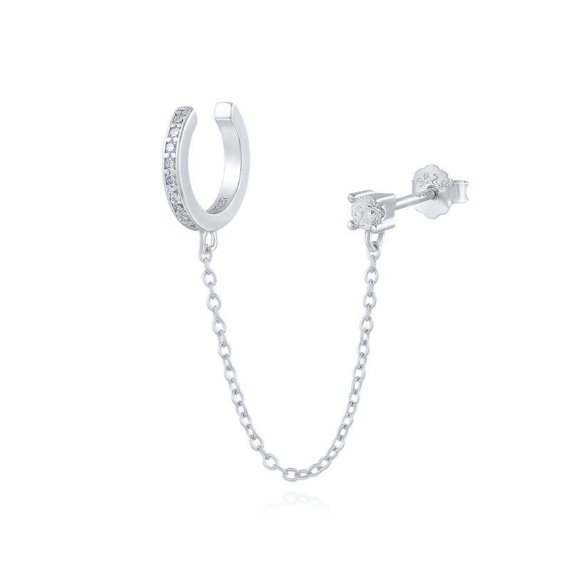 ROXI-pendientes de plata de ley 925 sin Piercing para mujer, joyería de boda, con Clip: A silver 1pc