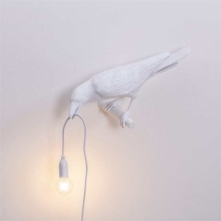Fugl bordlampe ført med stik stue sengelamper gang til soveværelse restaurant boligindretning bordlamper: Hvid b