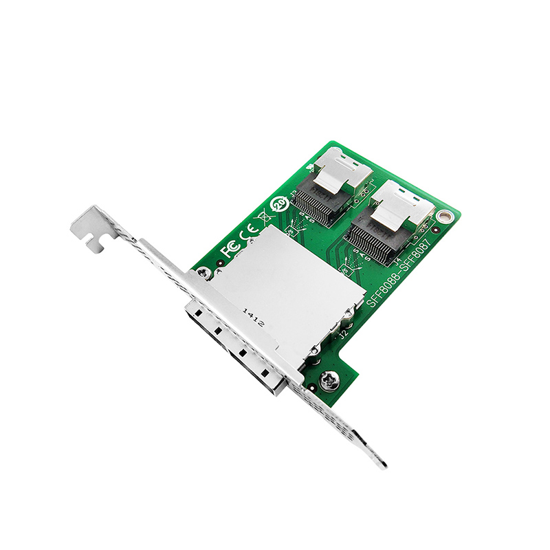 AC1215 Dual Port SFF8087 Om SFF8088 Mini Sas Int Naar Mini Sas Ext 6Gbs Controller