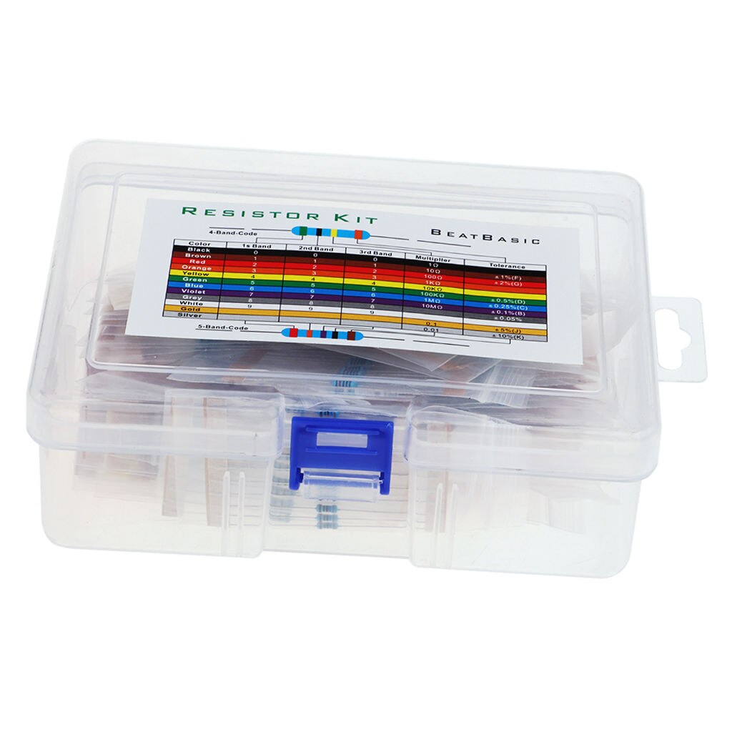 Resistor Assortment Kit - Set of 1000 Assorted Resistors Box Kit 1R -10M Ohm