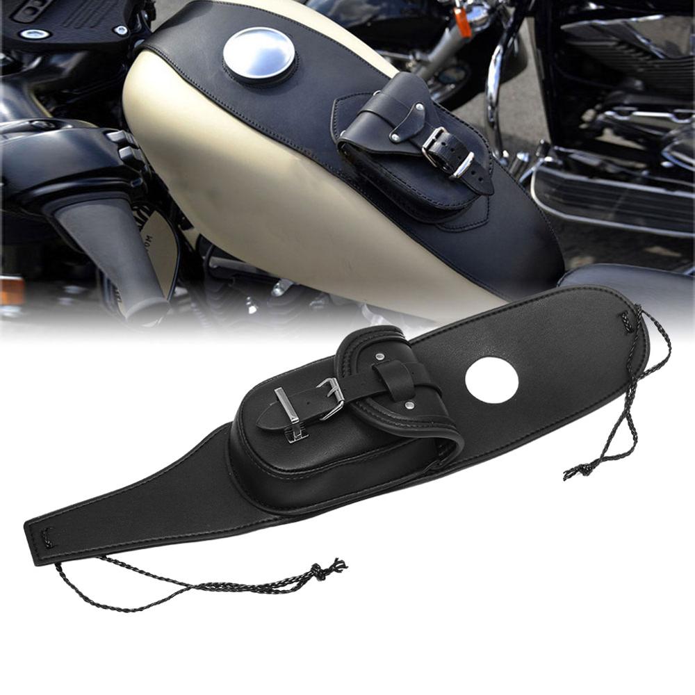 2 størrelser motorcykel gas tank læder taske dash konsol center pose taske læder til harley sportster  xl48 883 1200