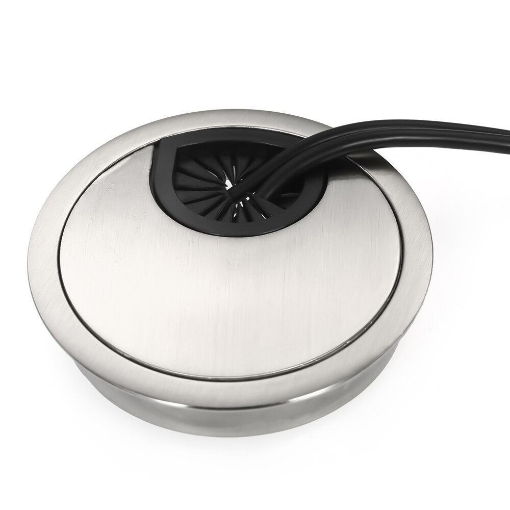 60mm Desk Grommet for Wire Organizer Office Desktop Gromet Zinc Alloy Wire Cable Hole Cover Grommet