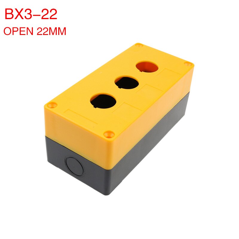 BX3-22 drie-gat knop doos 3 gat knop switch box control box 3 open gat 22mm.