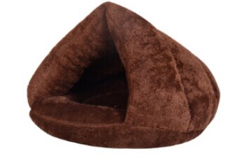 Chien chat grotte Igloo Cages lit panier maison chaton doux confortable intérieur coussin chenil Cages: Argent / L