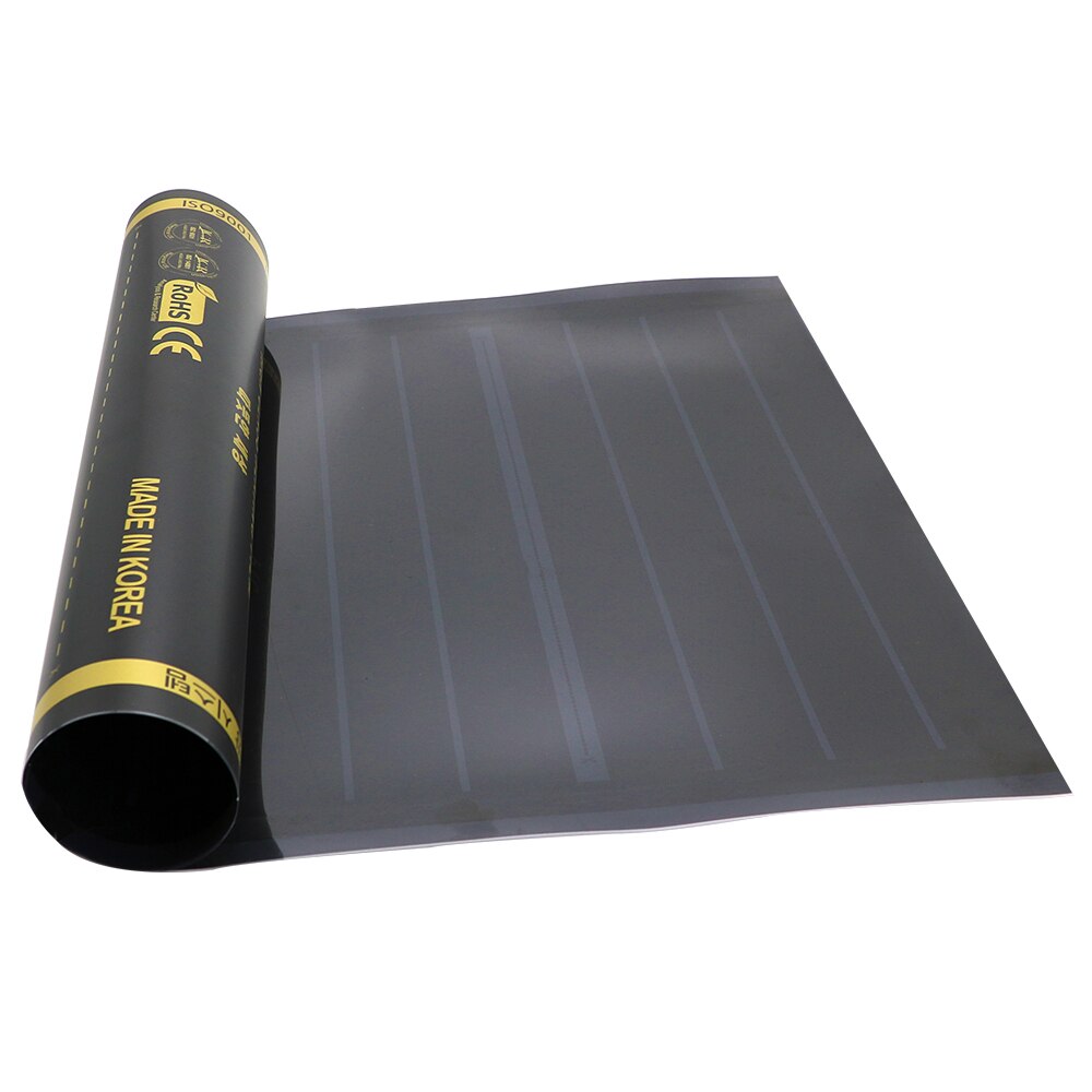 MINCO Wärme 0,5 ~ 4 m2 AC220 V 240 W/m2 Infrarot-Graphen-PTC-Heizfolie, Anti-Überhitzung, elektrische warme Bodenmatte, hergestellt in Korea