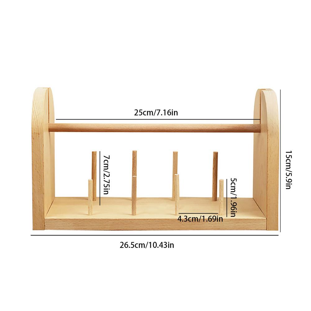 8-Spool Thread Rack Wooden Spools Holder Thread Organizer For Embroidery Sewing Quilting Household DIY Cloth Jewelry Making Ac