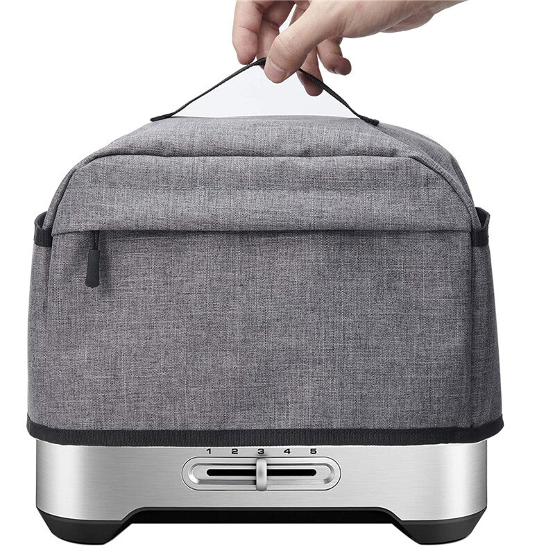 Household Toaster Cover with Pockets and Zipper Dust and Fingerprint Protection Toaster Cover for Kitchen