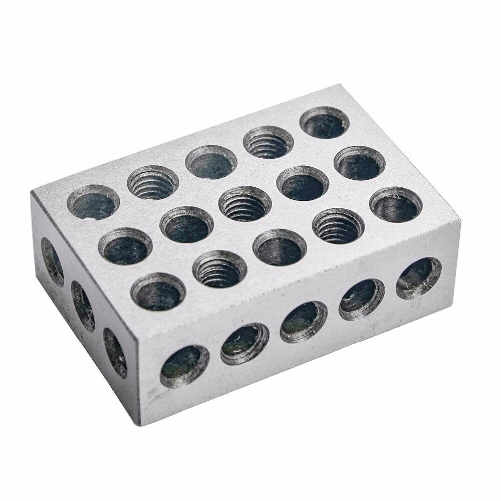 2 st / set 25-50-75mm härdade stålblock 0.005 "precisionsmatchad maskinist 123 fräsverktyg 23 hål 1-2-3 " blockmätare