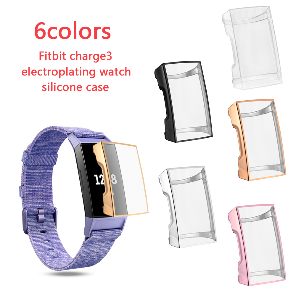 6 Kleuren Tpu Siliconen Beschermhoes Voor Fitbit Lading 3 Soft Clear Case Cover Shell Voor Fit Bit Lading 3 Band Smart Horloge
