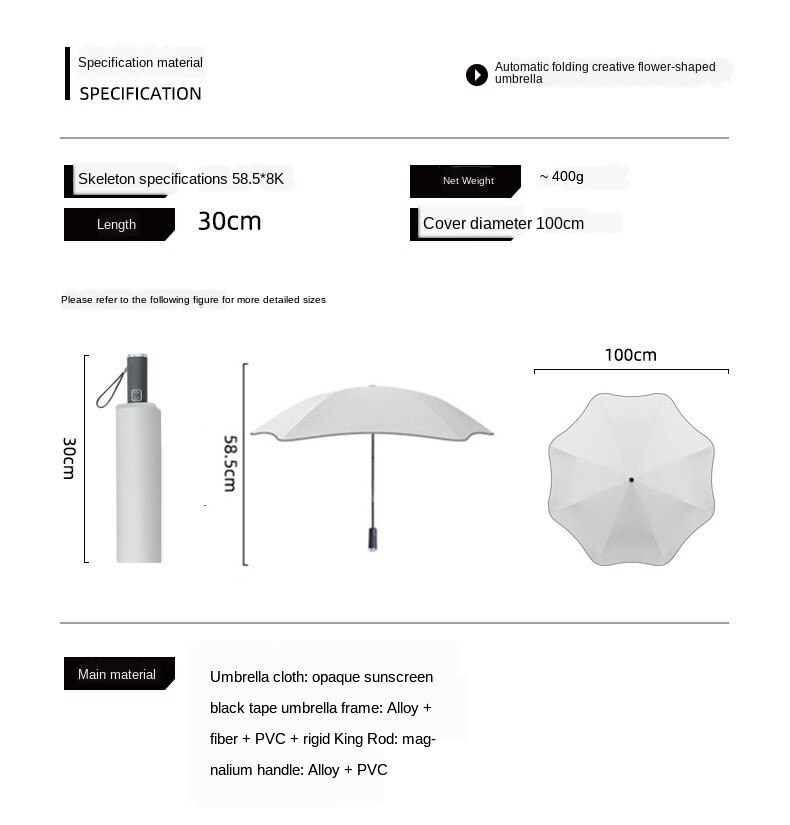 Creatieve Veiligheid Hoek Tri-Fold Vinyl Automatische Openen En Sluiten Opvouwbare Paraplu Rand Mannen En Vrouwen Paraplu Paraguay