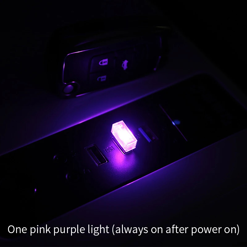 Mini USB LED Auto Licht Auto Interieur Atmosphäbetreffend Licht nicht beleuchtung Licht PC Auto bunte dekorative Lampe Auto Zubehör: 3000 Karat Goldene