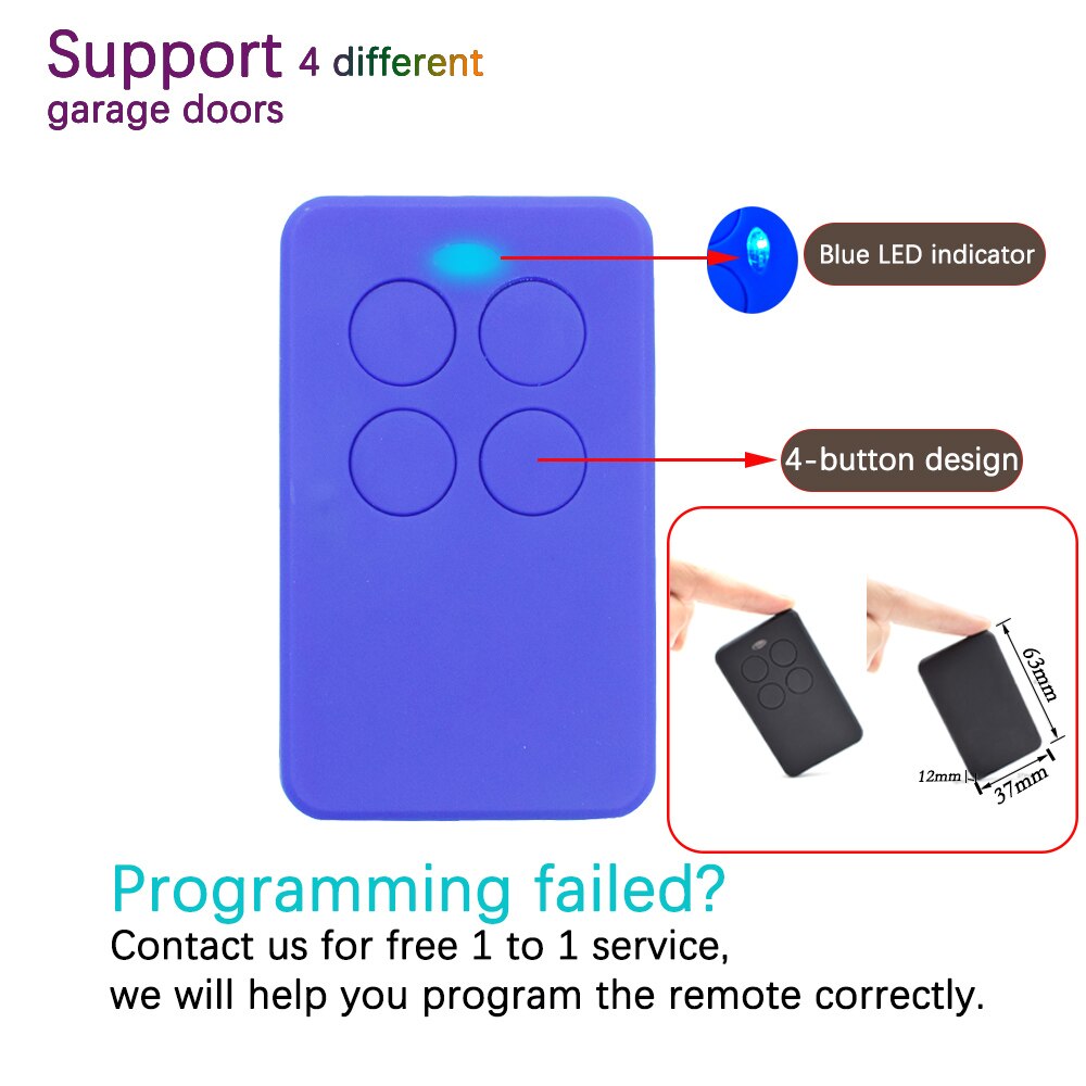 Garage Remote Clone CLEMSA MASTERCODE MV1 ERREKA IRRIS ROLLER SOL VEGA ROPER NEO MINI JCM GO Fixed Rolling Code