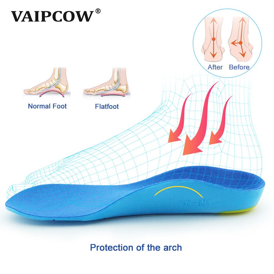 VAIPCOW Doctor Recommends Children's Insoles O/X Leg Foot Valgus Arch Support Orthosis Flat Foot corrigibil Insole Foot Care