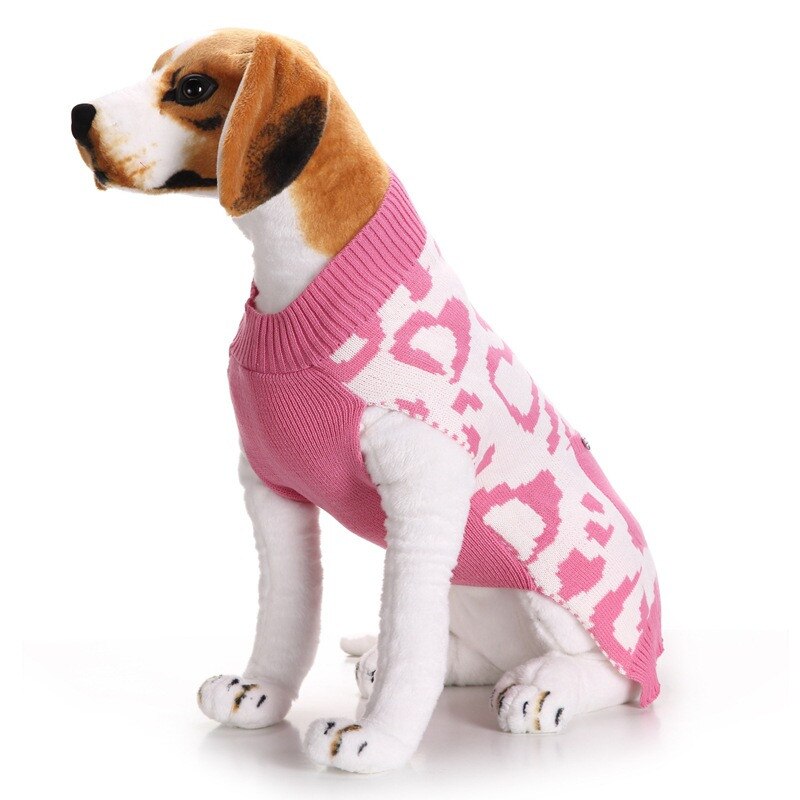 Suéteres de lana para perro, suéter tejido con imagen de amor navideño para perros medianos y grandes, ropa para mascotas (rosa), Otoño/Invierno, novedad