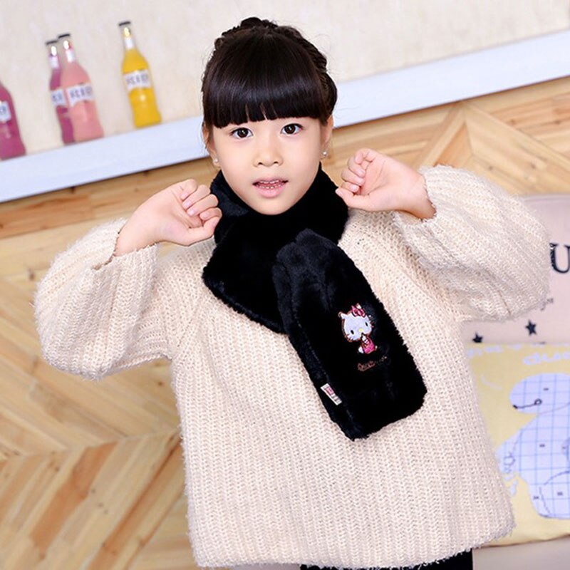 Baby schattige cartoon sjaal kinderen herfst winter warme peuter meisjes sjaals harige sjaal halsdoek