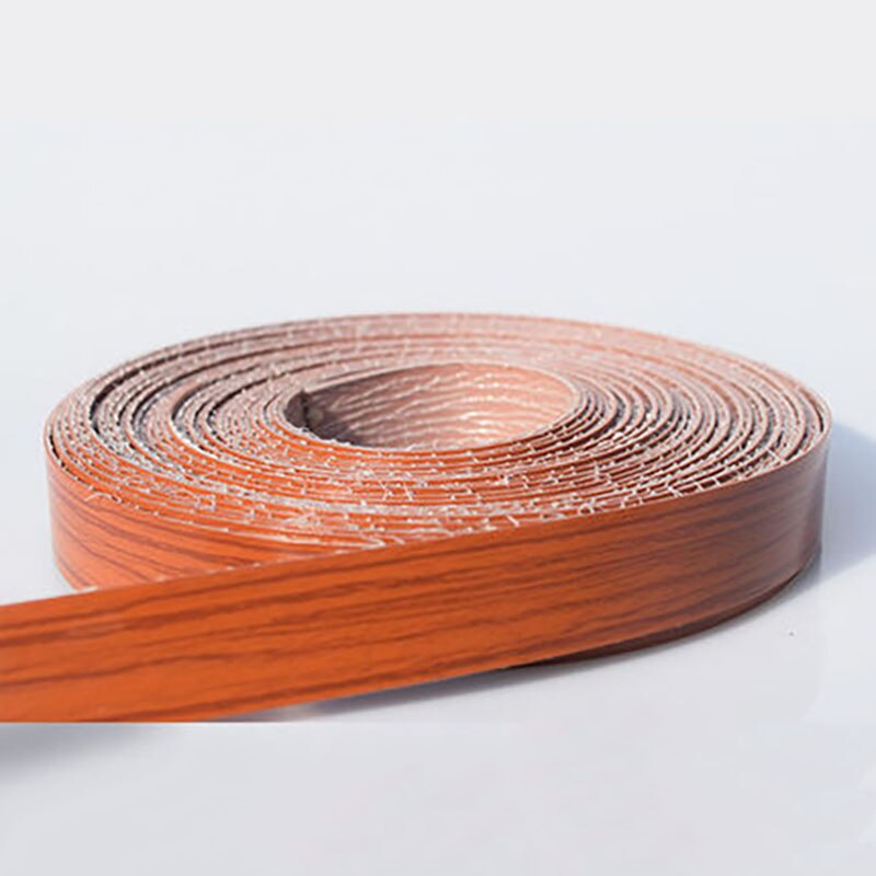 Smält pvc kantband träfaner skåp bord kantskydd självhäftande möbelskiva panel kantband 2cm kantband: Brun 2