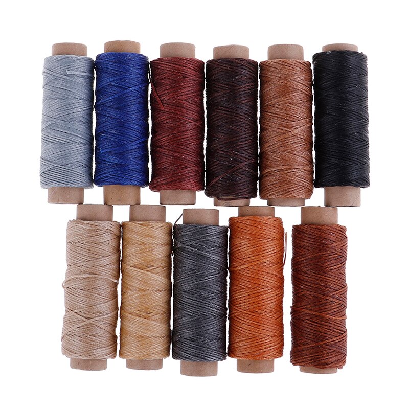 50m/rollo de hilo de coser encerado para zapatos de cuero utensilio de costura a mano utensilio para manualidades costura a mano para hilo para coser cuero DIY