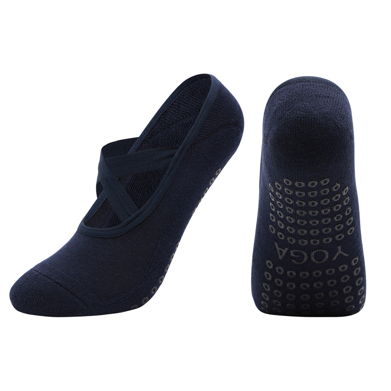 Femmes respirant serviette bas Yoga chaussettes Silicone anti-dérapant pansement Pilates chaussette dames Ballet danse Fitness entraînement coton chaussettes: Rouge