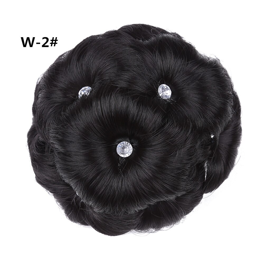 Golden Beauty Women's Synthetic Hair Curly Chignon With Plactic Comb Bride Wedding Clip In Hairpiece Extensions: #2