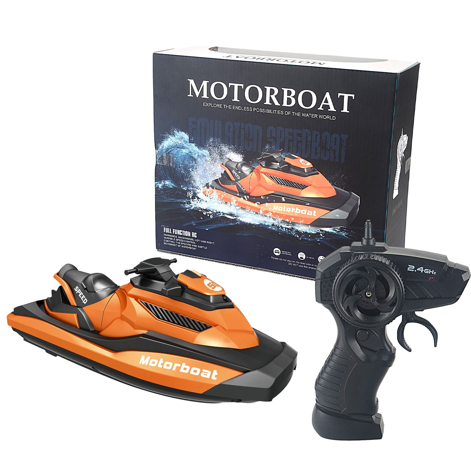 2.4Ghz Rc Boot High Speed Racing Oplaadbare Batterijen Voor Kinderen Boot Met Water Detection Waterdichte Boot Speelgoed Voor Kids