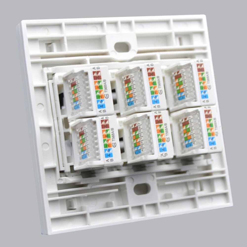 1Pcs Computer Aansluitpaneel 86X86 Type RJ45 CAT5E Computer Netwerk Module Aansluitpaneel Kabel Interface Outlet Muur socket