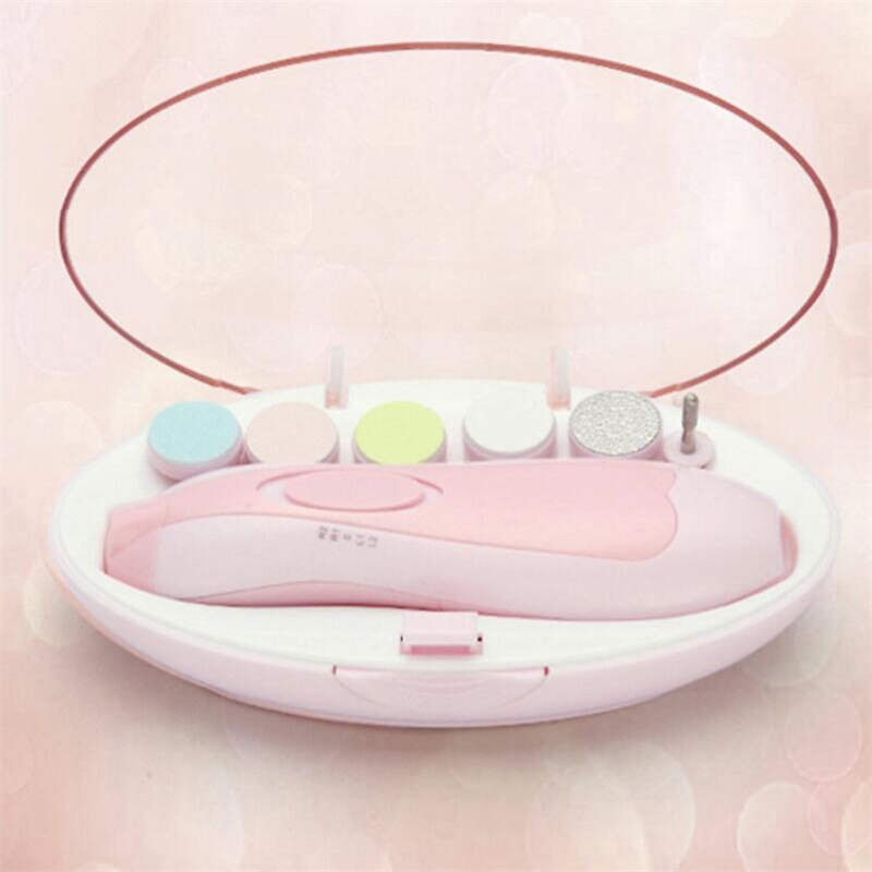 Elektrische Baby Nagel Trimmer Baby Schere Babys Nagel Pflege Sicher Nagel Haarschneidemaschine Cutter Für freundlicher Kleinkind Newbron Nagel Trimmer Manikübetreffend: Rosa