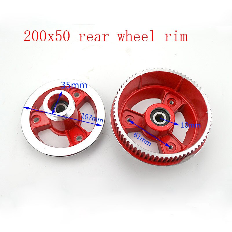 Good 200x50 rim Front or rear Wheel Rim Aluminium Wheel Hub fit Scooter with Wheel Axle Scooter Parts 200*50