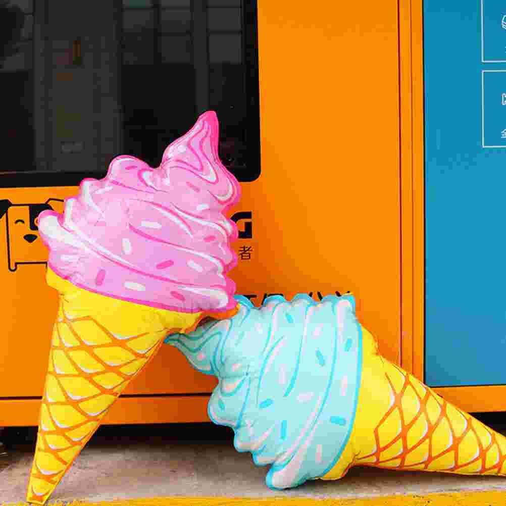 4pcs Durable Portable Floating Ice Cream Floats Ice Cream Cone for Beach Pool