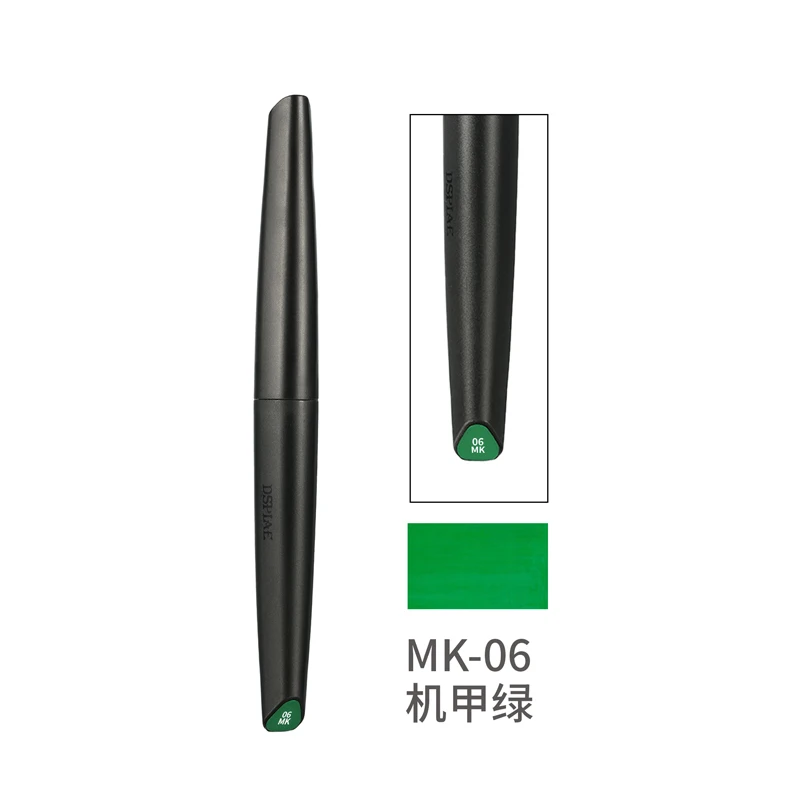 DSPIAE Marker mit weichem Kopf auf Wasserbasis, MK/MKM/MKF-Serie, Basis/Metall/fluoreszierender Farbmarkierungsstift, Pinselmodell-Malstift: Grau Purpel