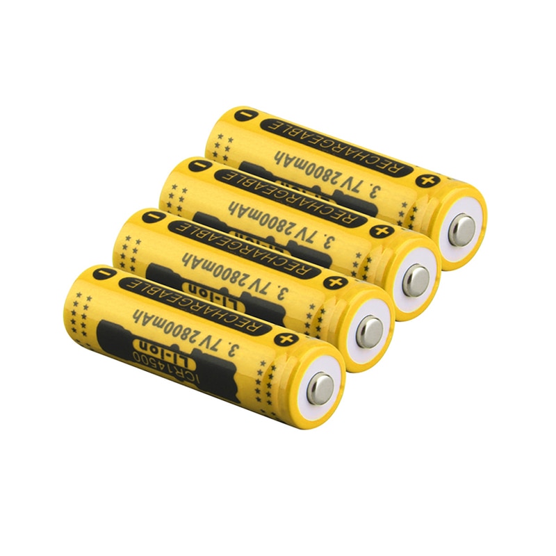 3.7v 2800 mah 14500 akku litiumioni ladattava akku led taskulamppu kannettavat laitteet työkalut valaistus työkalut akku