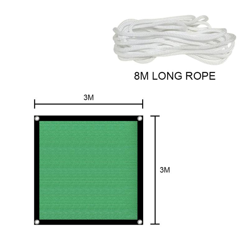 Encrypted Shading Net Sun Shade Sail Awning Sunshade UV Protection Sun Shelter Outdoor Garden Yard Insect-Proof Camping Tent: 3x3m