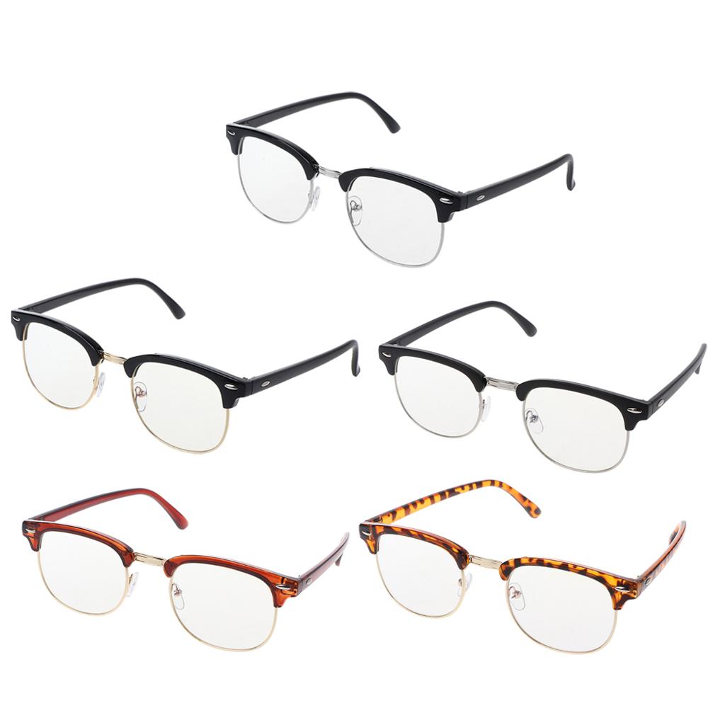 Classic Vintage Anti-Glare Anti-UV Gaming Reading Computer Digital Screen Eye Protection Glasses Clear Lens Durable