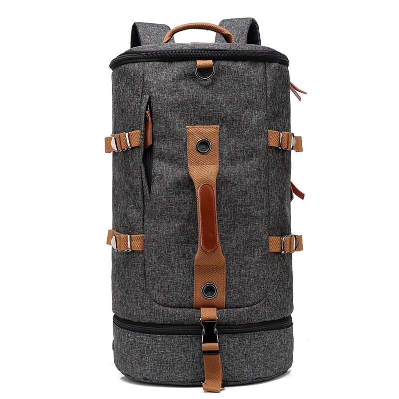 Dubbele Schoudertas Vat Rugzak Outdoor Rugzak Grote Capaciteit Outdoor Sport Enkele Schouder Tas 2022: Black