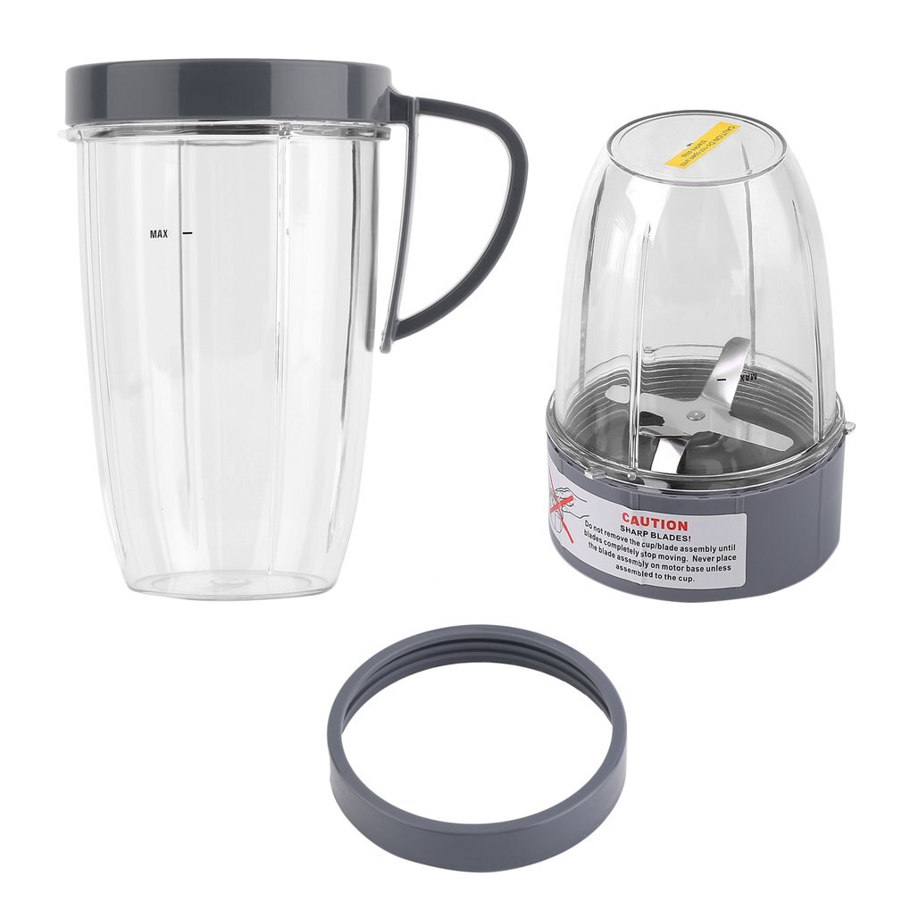 5 stuks hoge bekers, korte bekerdeksels met handvat, extractormesset voor sapcentrifuge, blenderaccessoires, beker en vervangbare set