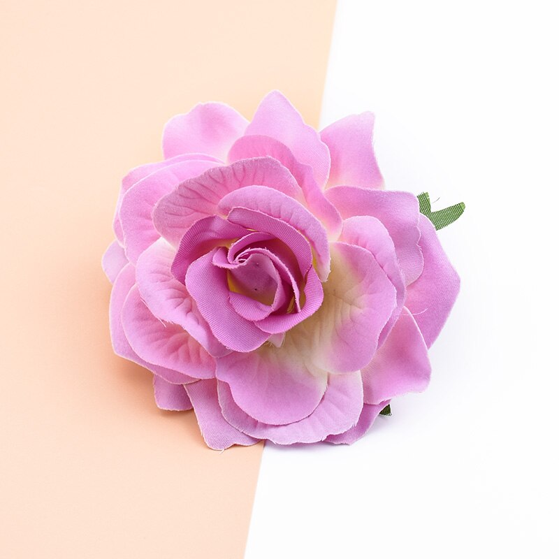 10 stk kunstige blomster til hjemmet bryllup dekoration julekrans brud broche diy håndlavet æske silke roser blomstervæg