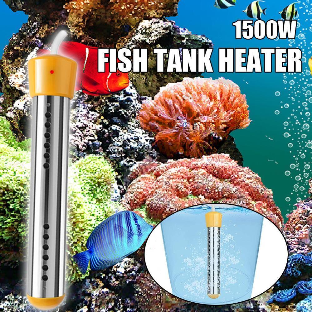 1500W Stainless Steel Electric Water Heater Boiler Immersion US Portable Plug Element Water Heating Suspension C8F7