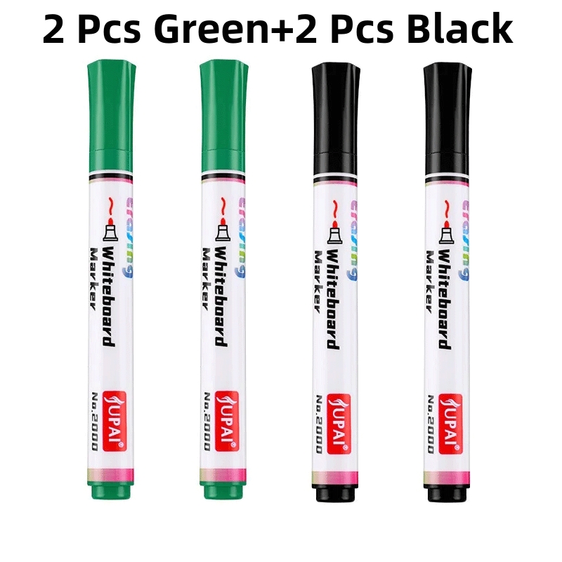 4 stks/set Uitwisbare Magnetische Whiteboard Marker Pen Schoolbord Marker Krijt Glas Keramiek Kantoor School Art Marker Briefpapier: green