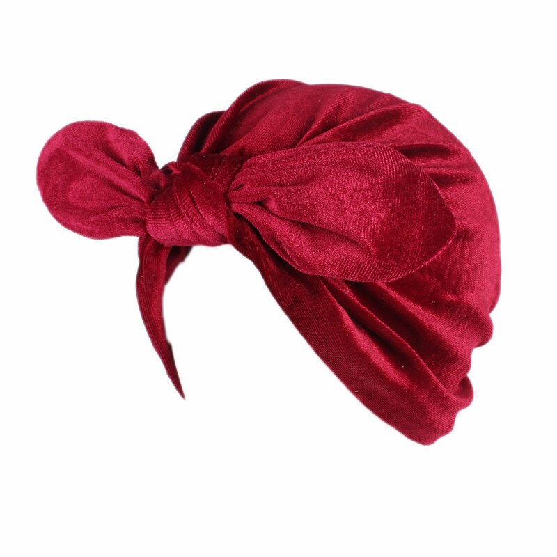 Foulard de tête en velours pour femmes, turban, prêt à porter, intérieur, casquette, musulman, inde,: 7