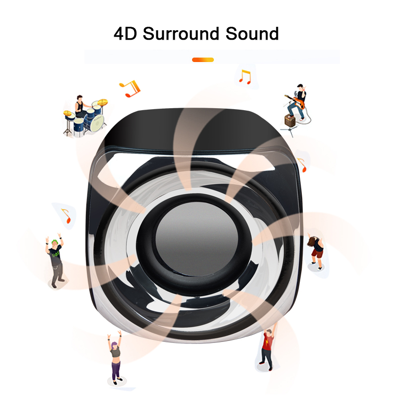 AUX Mini Computer Speakers USB Powered Wired 1 Pair Bass Stereo Speakers for Laptop Desktop Phone 2.5W*2 Powerful Loudspeaker