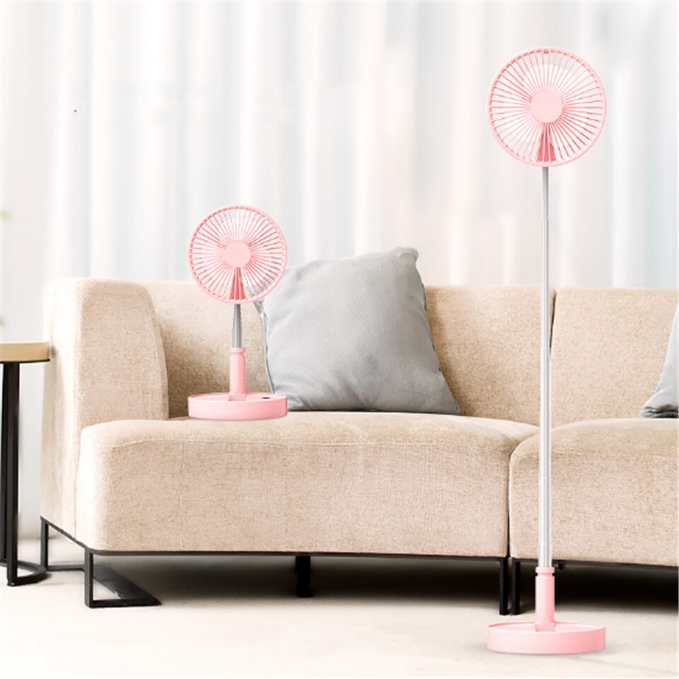 Desk Floor and Table Fan Air Circulator Fan Portable Travel Mini Fans Battery Operated or USB Powered Adjustable Height 4 Speed