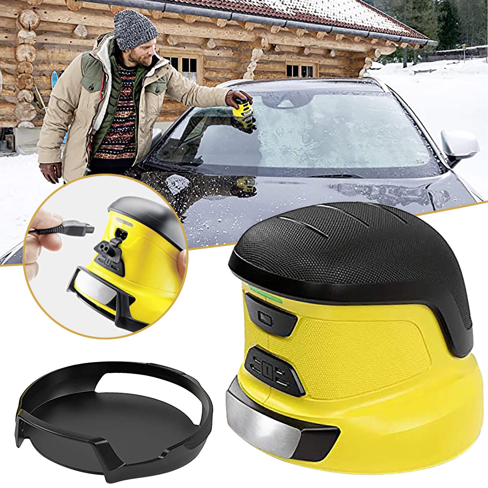 Снегоуборщик Electric Ice Scraper Battery Operated 15 Min Car Window Protective Cap Snow Cleaning Cleaner For Car Window #