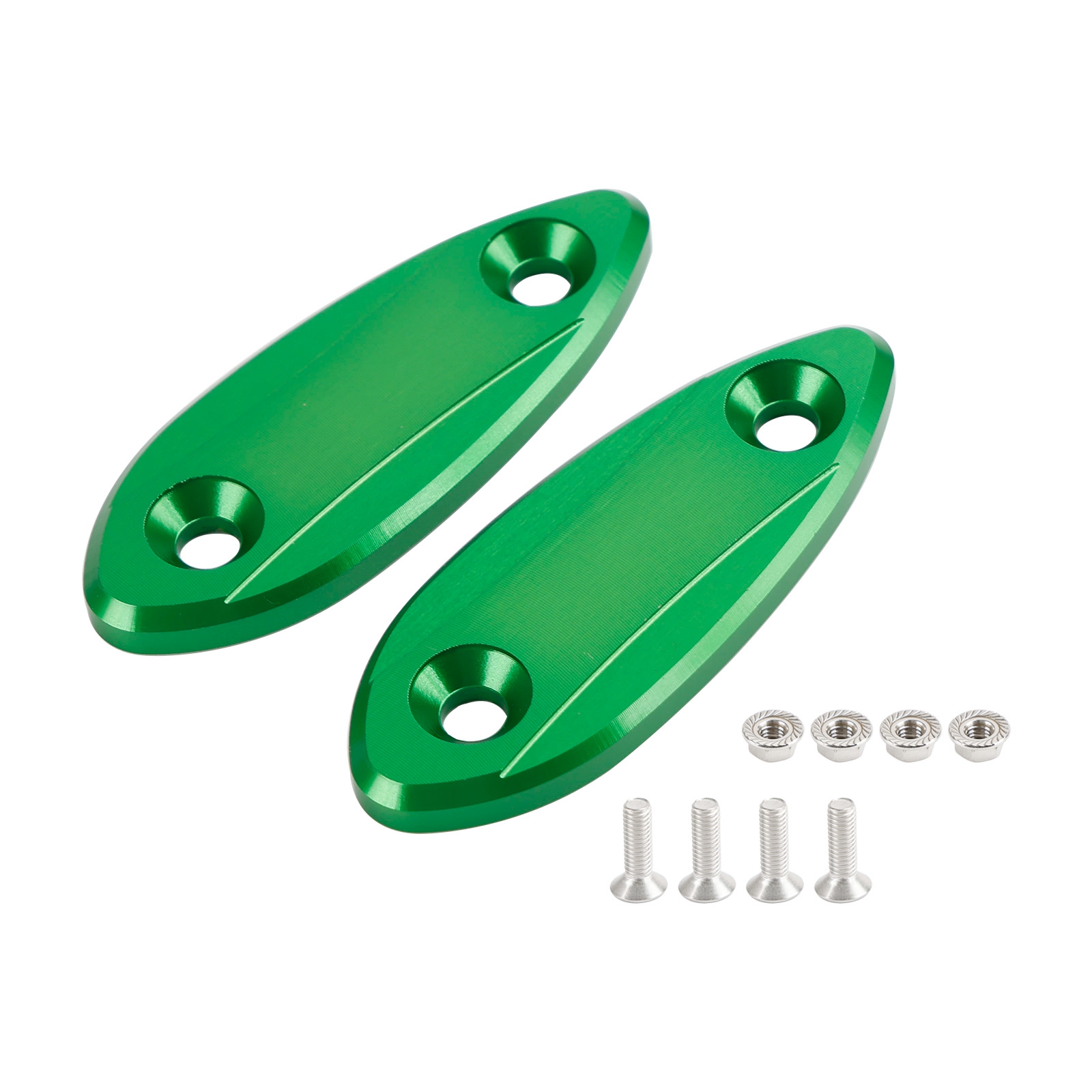 Artudatech CNC ALU Spiegel Blok Off Platen Voor Kawasaki Ninja 250/300/400/650 13-22