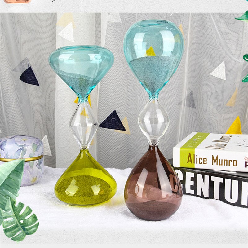 Unique Desgin Three Sections Tricolor Hourglass 30 Minutes Timer Glass Time Management Tool Desk Sand Clock Ornaments Crafts